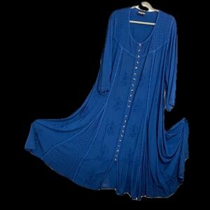 Holy Clothing Swing Dresses Royal Blue (2X)